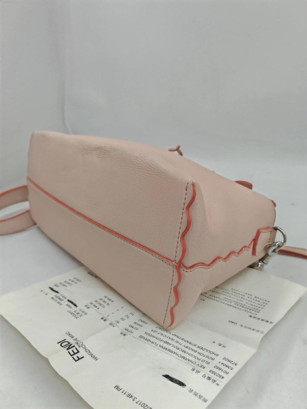 🌸Authentic FENDI By The Way Pink Leather Studded Scalloped Shoulder Crossbody🌸 - Picture 6 of 15